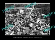 OLD POSTCARD SIZE PHOTO TRING HERTFORDSHIRE ENGLAND, TOWN AERIAL VIEW c1953 1