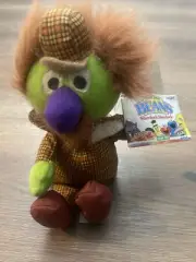 Sherlock Hemlock Plush Bean Bag Doll Sesame Street Detective 8 inch Tyco