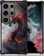 ANLUN STORE Case for Samsung Galaxy S25 Ultra,Dragon of Mist Fire Pattern Case for Samsung Galaxy S25 Ultra Soft TPU Bumper Desgin,Anti-Scratch Shockproof Case for Samsung Galaxy S25 Ultra