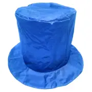 Adult Shiny Blue Top Hat ~ FUN HALLOWEEN, COSTUME, NEW YEAR'S, BIRTHDAY, PARTY