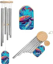 Turtle in Blue Water Wind Chimes for Outside Soothing Melodic Tones Windchimes Memorial Windchimes with Wind Catcher Hanging Decor for Home Outside Garden Patio