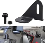 GLOBLED JL Antenna Mount Driver Side CB Antenna Mount Radio Driver's Side Mounting Bracket Front Driver Near The Hood Side CB Holder Compatible with Jeep Wrangler JL JLU & Jeep Gladiator JT 2018-2022