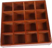 Alipis 16Grids Wooden Home Organizer Storage Shelf for Displaying Collectibles Wall Mounted Freestanding Unit for Living Bedroom Office