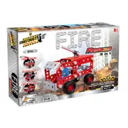 121pc Construct IT DIY 3-in-1 Fire Rescue Toy w/ Tools STEM Build Kit Kids 8y+