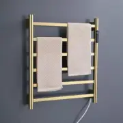 Unbranded Drying Rack Towel Warmer Plug Hardwired Stainless Steel Brushed Gold