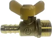 ACICS 12mm Hose Barb X 1/2" BSP Male Screw Two Way Brass Ball Valve Compatible with Oil Water Air