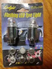 2pcs Bicycle/Car Tire Valve Cap Light Flashing Car-styling LED Spoke Lamp Wheel
