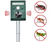 Garden Ultrasonic PIR Sensor Solar Animal Disperser Powerful Waterproof Flashlight Dog Booster
