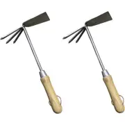 Garden Guru Hand Cultivator Hoe Tiller Tool - Stainless Steel, 2 pack