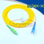 10pcs SC APC-SC UPC Patch Cord Simplex 3.0mm PVC SM Fiber Patch Cable jumper 1M