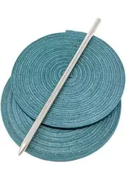 TOFL Baseball & Softball Glove Lacing Kit, 2 Teal Leather Laces 1 Lacing Needle