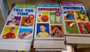 New Turn And Learn: (Write & Wipe) 3 Books - Opposites, Phonics & Tell The Time
