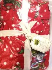 Pottery Barn Teen Grinch Festive Flannel PJ Set Red Holiday Small Pajamas S NWT!