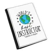 World's Best Instructor Passport Holder Cover Case Funny Joke Favourite