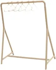 1:12 Dollhouse Wardrobe Rack with Hangers, Accessories for Mini Models, Brown
