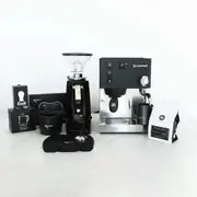 Rancilio Silvia Black V6 Coffee Machine & Precision GSP Black Grinder Package
