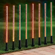 8-in-1 Set Lawn Light Solar LED Acrylic Bubble Stake Light -Warm White