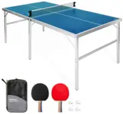 GoSports Table Tennis Game Set Portable Ping Pong Foldable w/Paddles Net Balls