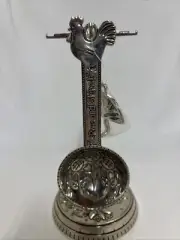 Rooster Sunflowers Rise & Shine Pewter Coffee Measuring Scoop Spoon w/ Hook