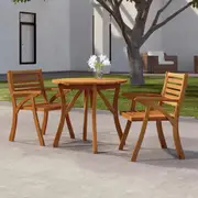 vidaXL Garden Table Ø 85 cm Solid Wood Acacia