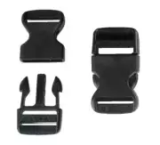 32mm Black Plastic Side Quick Release Buckle Clip – Cord Strap Backpack Bag RE