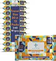 ALTA + Alcohol Free Hand Sanitizing Wipes, Travel Size, 20 Wipes, 12 Packs, Total 240 Pieces