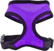 Air Mesh Dog Harness - All Weather Mesh Vest Harness for Small and Medium Dogs - Pet Dog Cat Puppy Soft Leash Vest Mesh Breathe Adjustable Harness Braces Clothes (Purple) (XS)