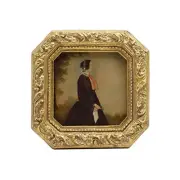 Small Vintage Picture Frame, Mini Antique Ornate Gold Photo Frame, Tiny 3x3