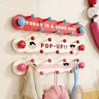Traceless Dopamine Coat Racks 9 Hooks Bag Clothes Keys Hanger Home Decoration