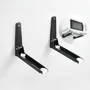 WDCFXY 304 Stainless Steel Microwave Shelf Wall Mount,Microwave mounting kit, Foldable, 8 x 8.5 inches, Set of 2