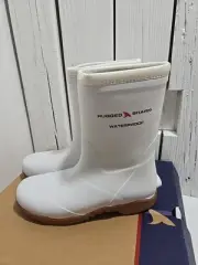 NIB MEN "RUGGED SHARK" WATERPROOF DECK BOOTS SHOES COLOR:WHITE US 8M/EU40.5 B38