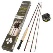 Snowbee 9' Classic Fly Fishing Rod And Reel Combo Kit 4pc - Choose Weight BRAND