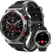 Military Smart Watch for Men with Answer/Make Call HR for Sony Xperia 1 IV