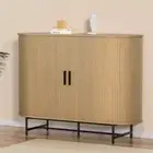 Buffet Sideboard Cupboard Cabinet Sliding Doors Pantry Storage Oak PIIA