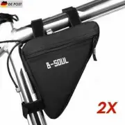 2PC bicycle bag triangle bag tool bag frame bag triangle bag DE A