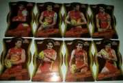 2019 SELECT AFL FOOTY STARS - GOLD COAST RED DIE CUT COMPLETE SET of 8 cards