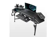 Eureka Ergonomic 70" StudioDesk With Keyboard Tray - Black [ERK-AED-E70B]