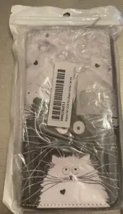 Xiaomi MI CC9 Pro Black White Cat Logo Case