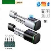 Smart Electronic Door Lock DIY Cylinder Core Fingerprint APP Keys IC Card Unlock