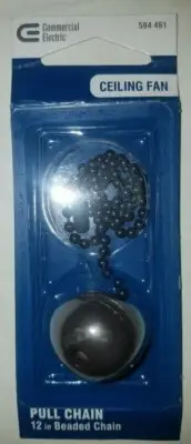 Commercial Electric 12 in. Oil Rubbed Bronze Beaded Ball Pull Chain
