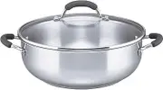 RACO Reliance 28cm/5.7L Chef's Casserole - Stainless Steel, Induction Compatible, Dishwasher & Oven Safe, Tempered Glass Lid, Heat-Resistant Handles