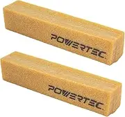 POWERTEC 71002-P2 Abrasive Cleaning Stick for Sanding Belts & Discs 8-1/2" 2PK | Natural Rubber Eraser - Woodworking Shop Tools for Sanding Perfection