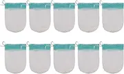 10pcs Propane Lantern Mantles, Outdoor Camping Gas Lantern Light Mantles, Repeated Use Drawstring Closure Lantern Replacement U Shape Mantles for Camping Gas Lamp (Large)
