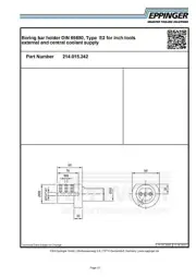 VDI50, Boring bar holder DIN 69880, Type E2 for inch tools, 1/2'', 214.015.242