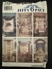 7721 Simplicity Home Abbie's Jiffy 6 Pack VALANCES Sewing Pattern