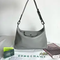 在飛比找蝦皮購物優惠-龍驤 LONGCHAMP HOBO包 大象灰（全新未用）