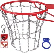 Stainless Steel Basketball Net - 304 Rust Proof Chain - 12 Links - Quick Install