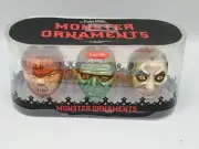 Archie McPhee Monsters Blown Glass Christmas Ornament Dracula Werewolf Frankens