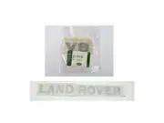 Defender Land Rover and V8 Name Decal Tape Gray Raised Lettering Set Genuine New