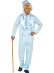 90s Stupid Tuxedo Costume, Blue Movie Halloween Party Fancy Dress Costume